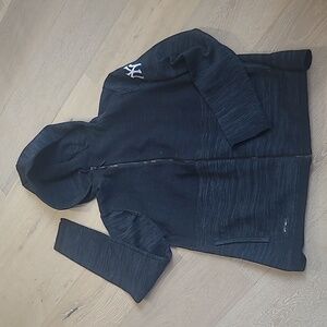 EUC Levelwear Verve MLB NY Yankees Full Zip Black Heather Sweatshirt Women's Lrg